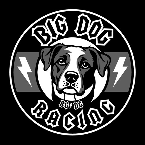 Racing logo with the title 'Big Dog Racing'
