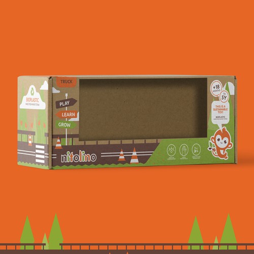 Children's packaging with the title 'Eco packaging for sustainable toys'