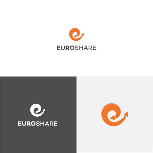 Shopping cart logo with the title 'Euroshare Logo'