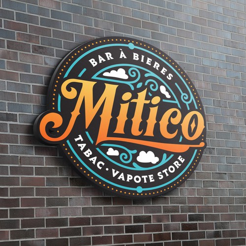 Tobacco logo with the title 'Mitico'