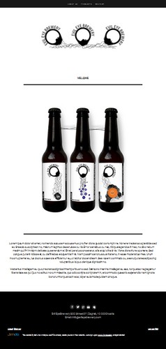 Jimdo design with the title 'Logo & Hosted Website contest'