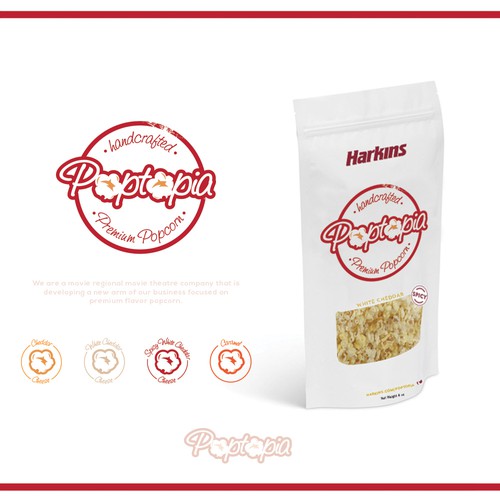 Handmade logo with the title 'Poptopia '