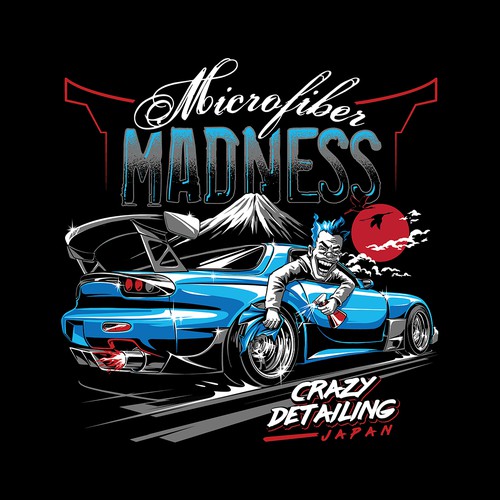 Car t-shirt with the title 'Microfiber Madness'