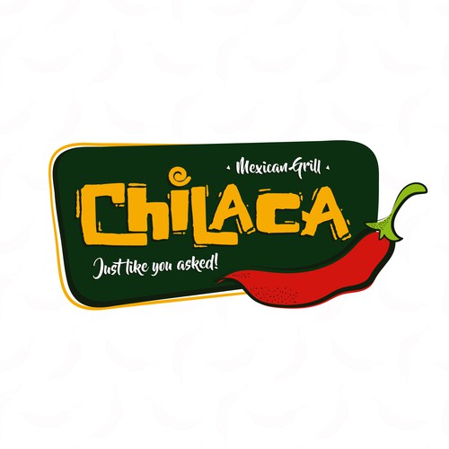 Red brand with the title 'Logo | Chilaca - Mexican Grill'
