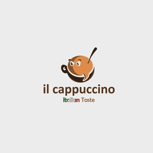 Italian cuisine logo with the title 'Design an innovative logo for an italian coffe-shops franchising'