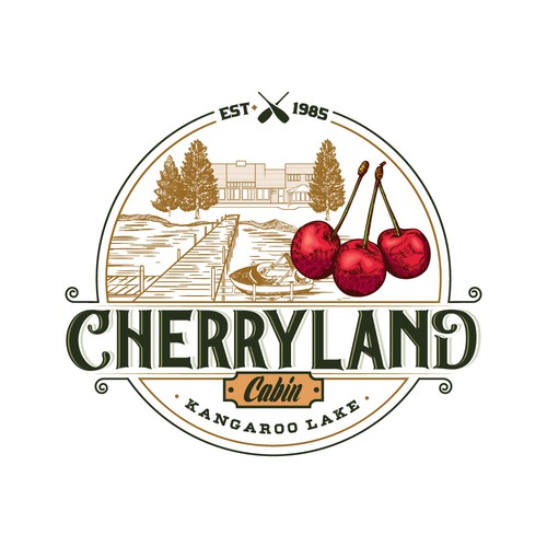 Cherry logo with the title 'Logo design for "Cherryland"'
