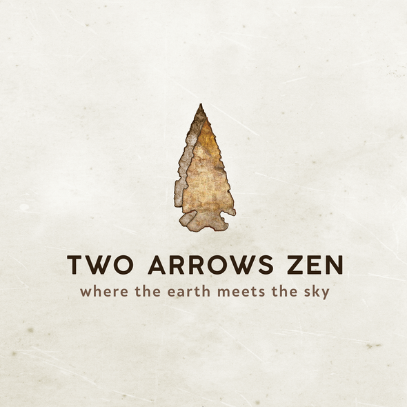 Draft logo with the title 'meeting two arrows zen'