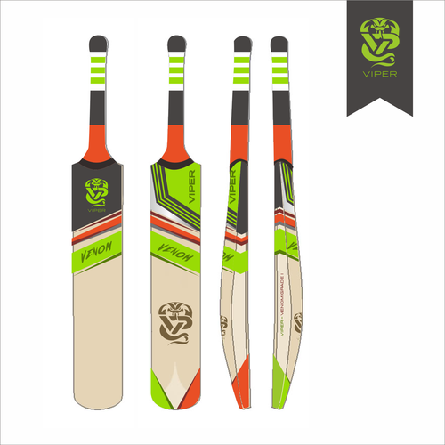 Cricket design with the title 'Sophisticated Cricket Bat Design For Viper Cricket Company'