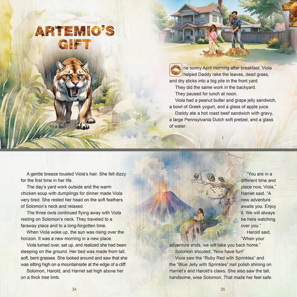 Friendship design with the title 'Interior design of the book "Artemio's Gift"'
