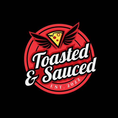 Slice design with the title 'Toasted and Sauced'