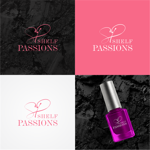 Nail polish design with the title 'nail polish logo design'