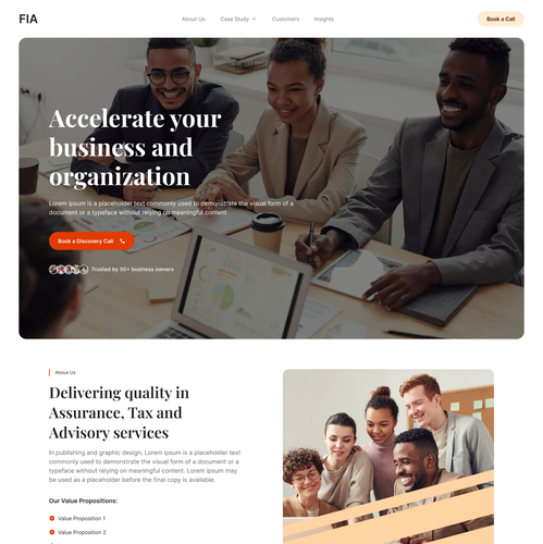 Management website with the title 'Company Web Design - Management Consulting Firm'