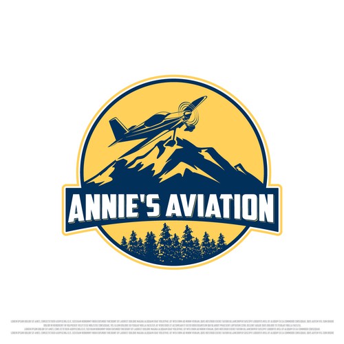 Airline and flight logo with the title 'Annie's Aviation'