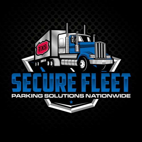 Truck design with the title ' Secure Fleet Parking logo'
