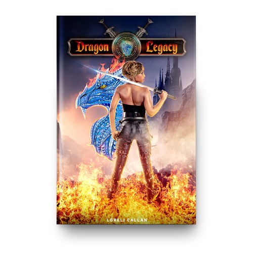 Dragon book cover with the title 'Urban fantasy cover'