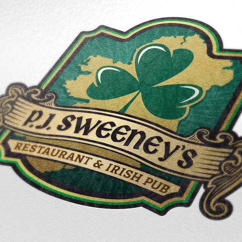 Irish logo with the title 'Irish Pub Logo Design'