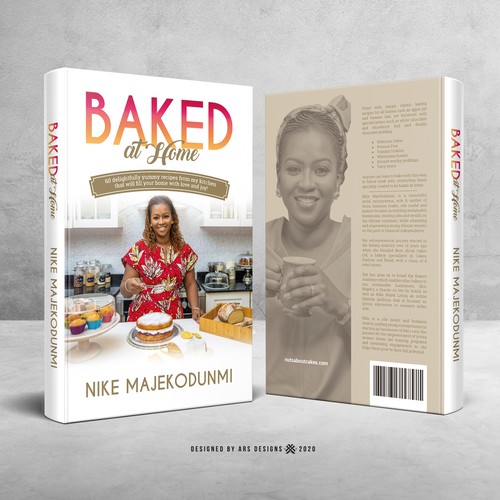 Food book cover with the title 'Book cover design'