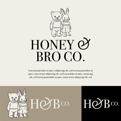 Kid's clothing logo with the title 'premium vintage illustration logo for kid's boutique'