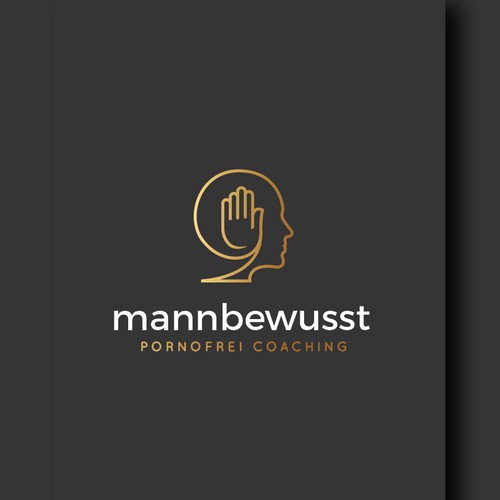 Health and wellness logo with the title 'Mannbewusst logo design.'