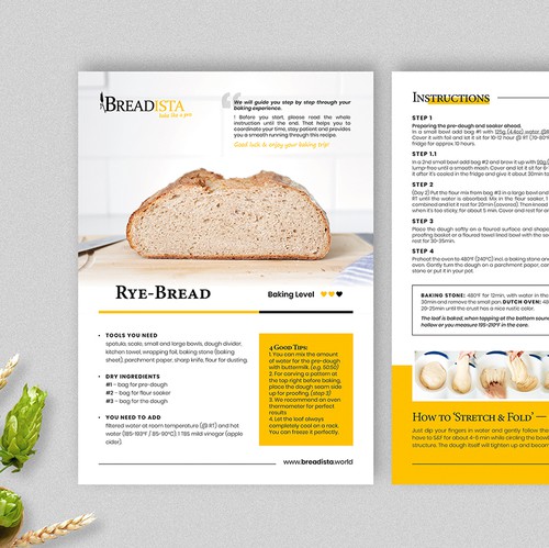 Bread design with the title 'Recipe Card Design'