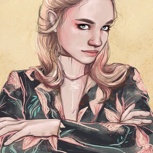 Painting artwork with the title 'digital portrait'