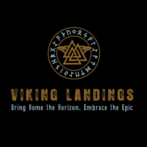 Runes design with the title 'Viking Landings Logo'