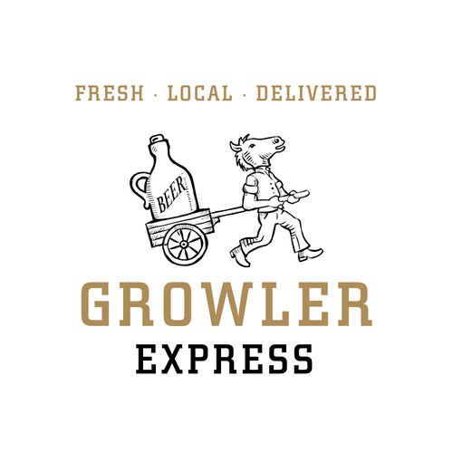 Beer logo with the title 'Logo for a beer-delivery service '
