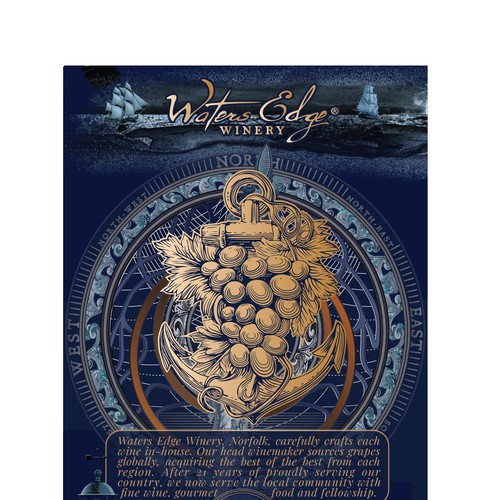 Wine label artwork with the title 'Wine poster'