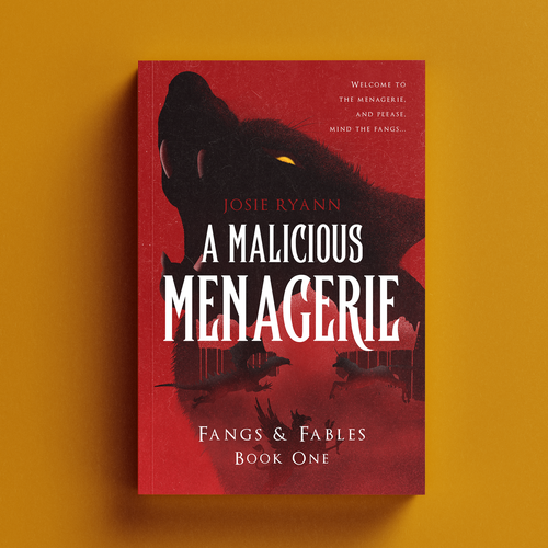 Wolf book cover with the title 'A Malicious Menagerie'