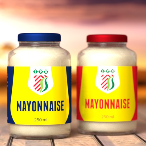 Jar label with the title 'Mayonnaise for African market'