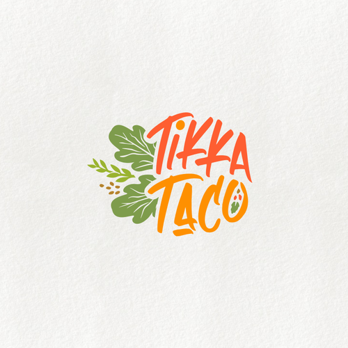 Fast food design with the title 'Logo for tikka taco'