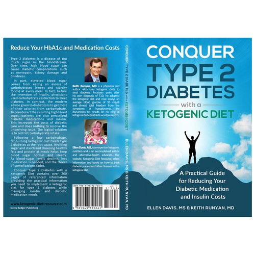Diet book cover with the title 'Conquer Type 2 Diabetes with a Ketogenic Diet'