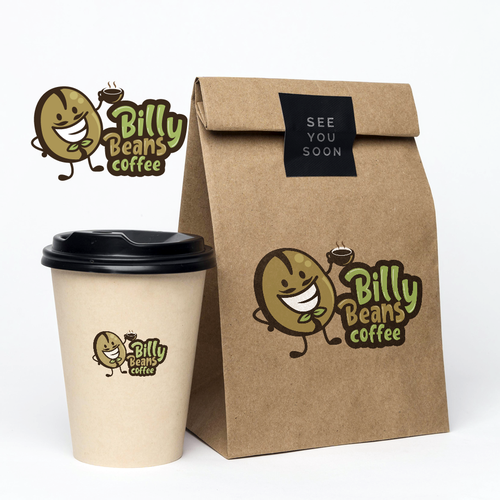 Bean logo with the title 'Billy Beans Coffee'