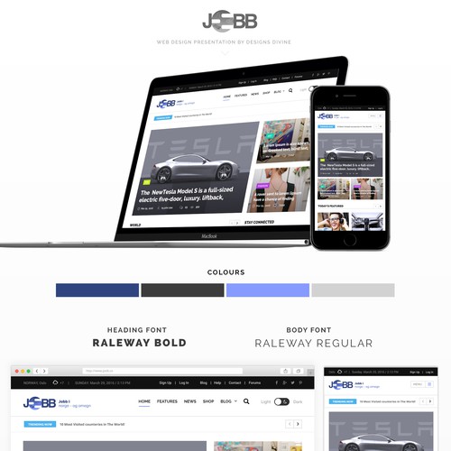 News design with the title 'News page for Norwegian work related information'