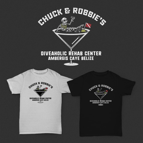 Hipster t-shirt with the title 'Diveaholic'