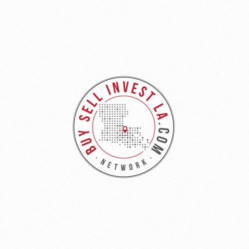 Map logo with the title 'Buy Sell Invest La'