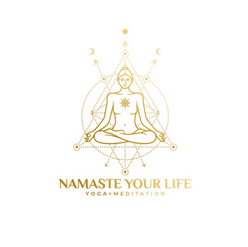 Wellness brand with the title 'Logo for 'Namaste Your Life''