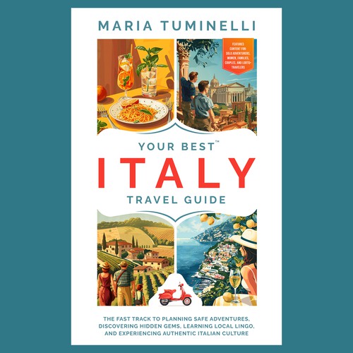 Italian design with the title 'Book cover design'