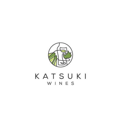 Artistic brand with the title 'katsuki wines'