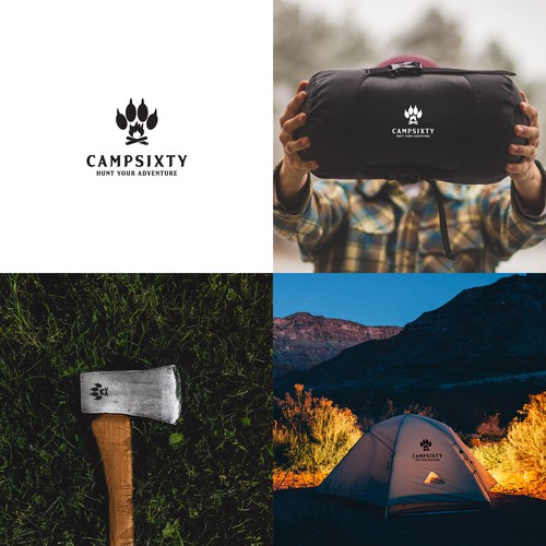 Camping design with the title 'Outdoor Gear logo'