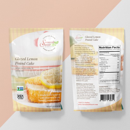 Bright packaging with the title 'Concept Packaging for a Tea Brand'