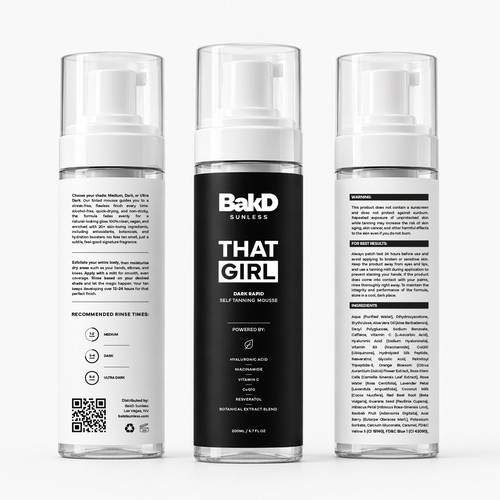 Packaging with the title 'Premium Self-Tanning Mousse Packaging Design'