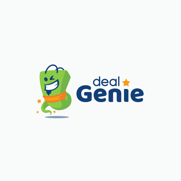 Genie logo with the title 'Deal Genie Logo'