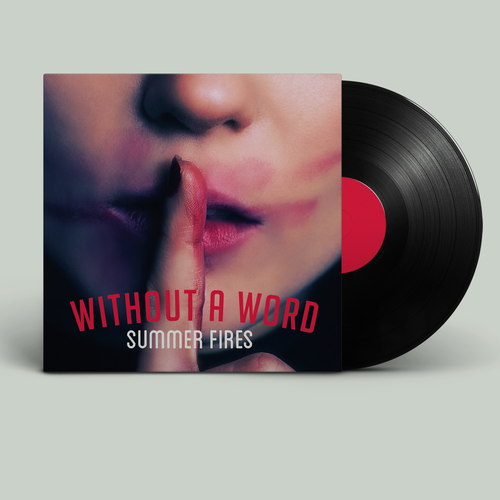 Music packaging with the title 'vinyl package layout and design for indie band'