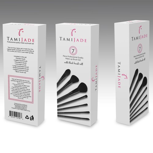 Makeup packaging with the title 'Create new packaging design for luxury make-up brush brand'