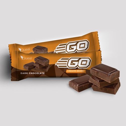 Neat design with the title 'QUEAL GO New Sleek Packaging'