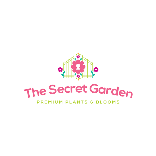 Flower logo with the title 'The Secret Garden'