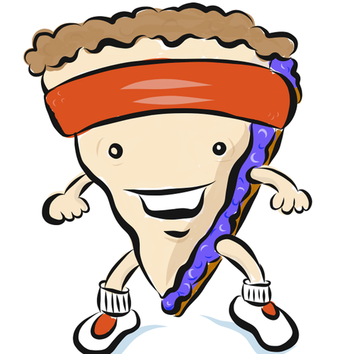 Pie design with the title 'Pie Man Illustration'