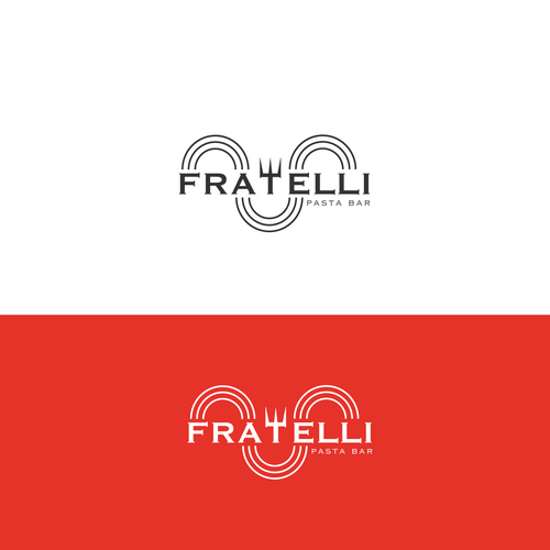 Brotherhood logo with the title 'Logo disegnato per Fratelli Pasta Bar'