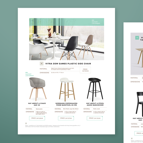 Layout design with the title 'Home & Living product catalog in minimalism style'